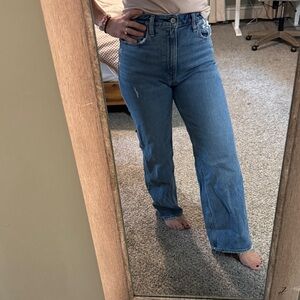Abercrombie & Fitch Women's Straight Leg Blue Jeans